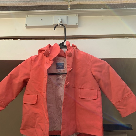 Jacardi Paris Red pea coat sz 12 months , peach sz 24 months Jacardi Paris . - Picture 4 of 5